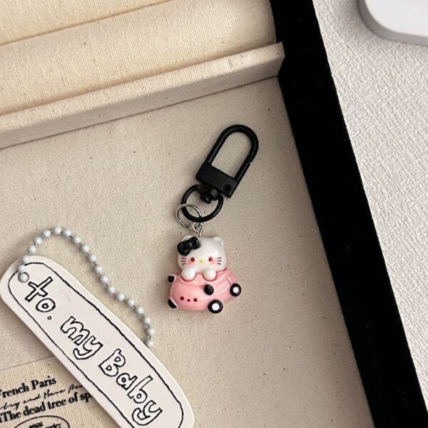 black kt cat keychain small pendant backpack bag decoration graduation gift for the whole class keychain