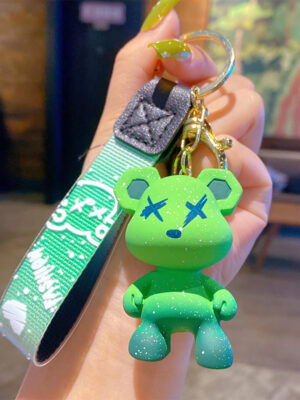 Creative Color-Changing Bear Keychain - Cute Cartoon Couple Car Keychain