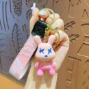 creative color changing bear keychain cute cartoon couple car keychain