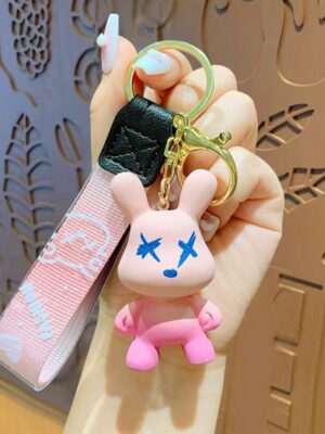Creative Color-Changing Bear Keychain - Cute Cartoon Couple Car Keychain
