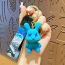 creative color changing bear keychain cute cartoon couple car keychain
