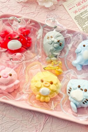 handmade food grade silicone marine animal stress relief toy (stitched packaging) squishy fidget toy for anxiety relief