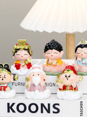happy little immortal cute handmade ornament, cartoon creative 2025 new resin craft, desktop decoration gift
