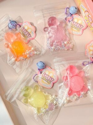 Crystal Booger Double-Color Turtle Squishy Keychain Stress Relief Toy