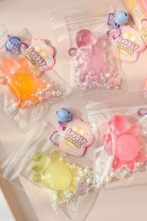 Crystal Booger Double-Color Turtle Squishy Keychain Stress Relief Toy