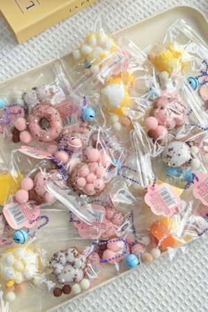 24-Piece Snack Toy Pendant Squishies Set in Color Box – Stress-Relief Essential