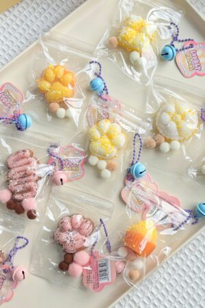24-Piece Snack Toy Pendant Squishies Set in Color Box – Stress-Relief Essential