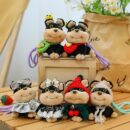 scraggly dog plush cartoon bag charm & keychain