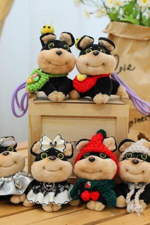 Scraggly Dog Plush Cartoon Bag Charm & Keychain