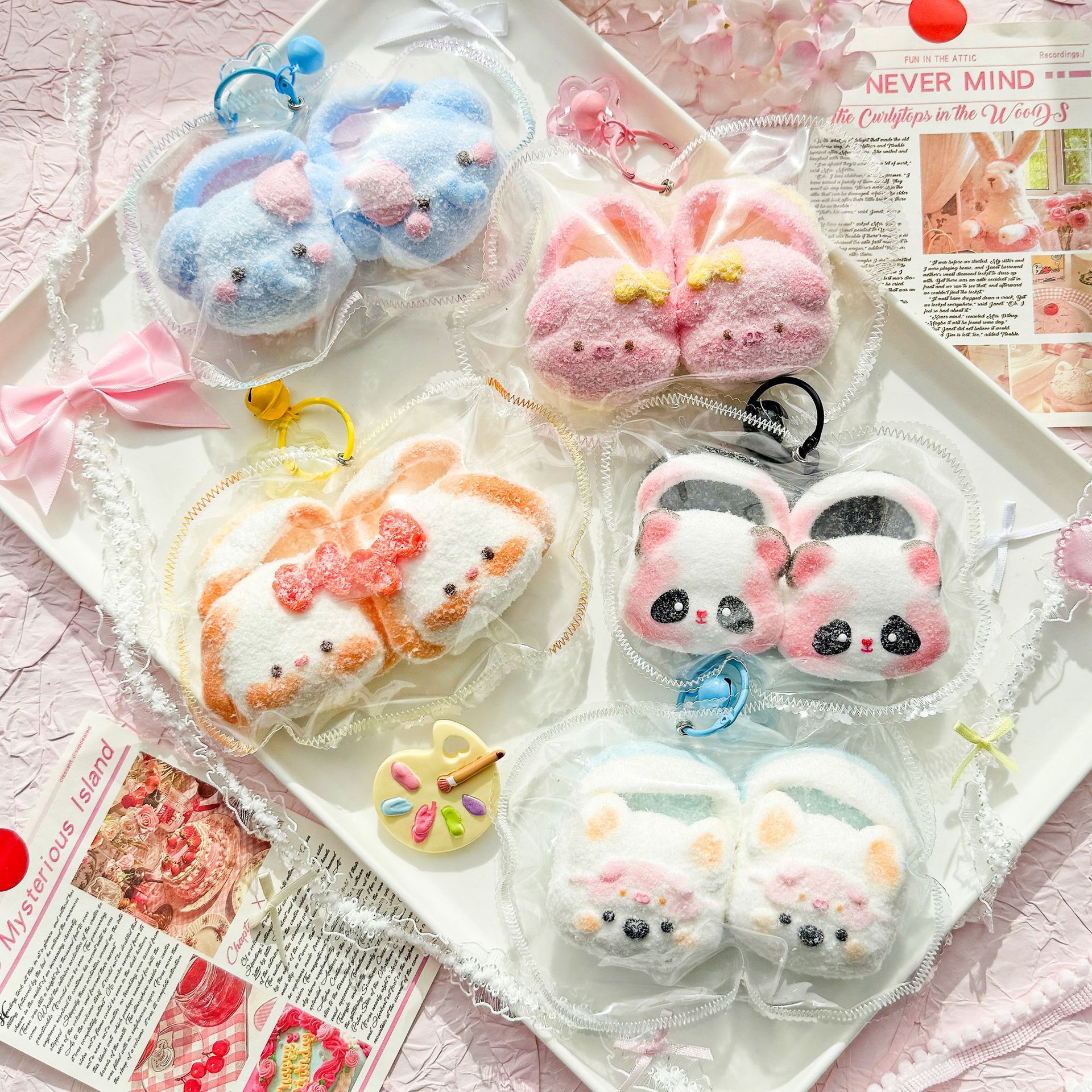 Food-Grade Silicone Creative Makeup-Themed Slipper Squishy Decompression Toy - 图片 5