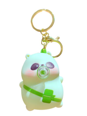 Cartoon bubble-blowing stress-relief keychain backpack pendant couple car keychain