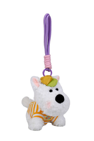 Scraggly Dog Plush Cartoon Bag Charm & Keychain