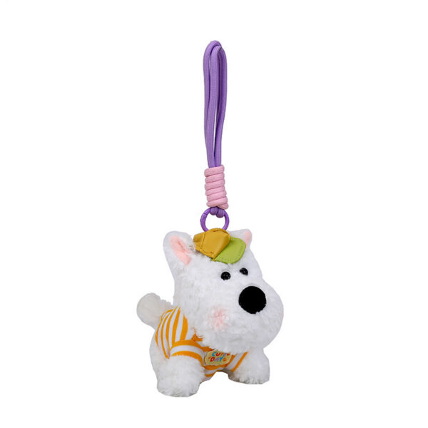 scraggly dog plush cartoon bag charm & keychain