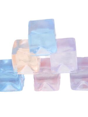 Transparent ice cube squeeze toy cat paw, transparent and clear, stress-relieving jelly wax