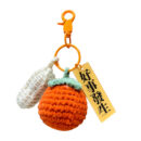 fleece knitted good things happen keychain small decoration cartoon crocheted persimmon bag keychain