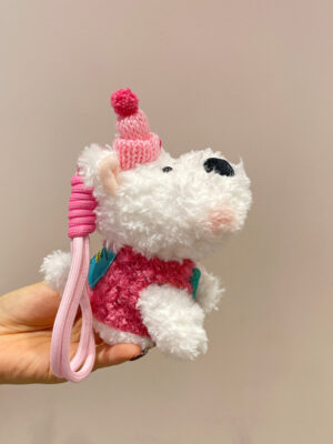 Scraggly Dog Plush Cartoon Bag Charm & Keychain