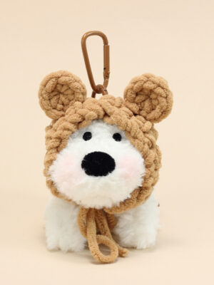 Handmade Cute West Highland White Terrier Bag Charm / Scrappy Puppy Plush Doll Keychain