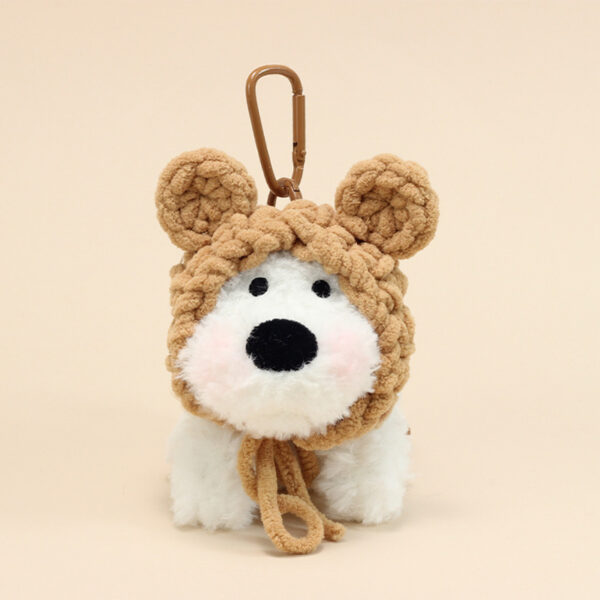 handmade cute west highland white terrier bag charm / scrappy puppy plush doll keychain