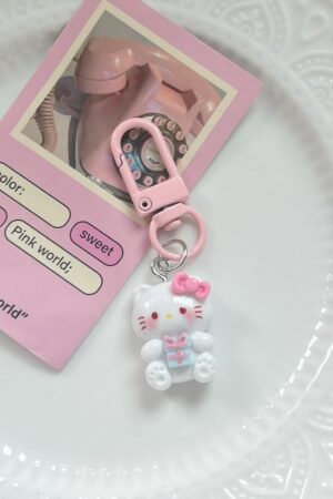 KT Cat Backpack Keychain - Cute Cartoon Backpack Pendant, Couple Small Gift, Keychain