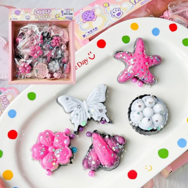 24 piece snack toy pendant squishies set in color box – stress relief essential