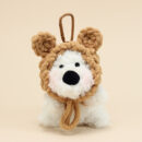 handmade cute west highland white terrier bag charm / scrappy puppy plush doll keychain