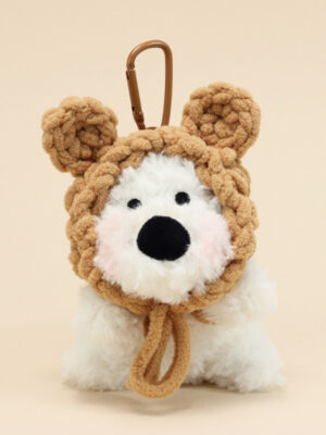 Handmade Cute West Highland White Terrier Bag Charm / Scrappy Puppy Plush Doll Keychain