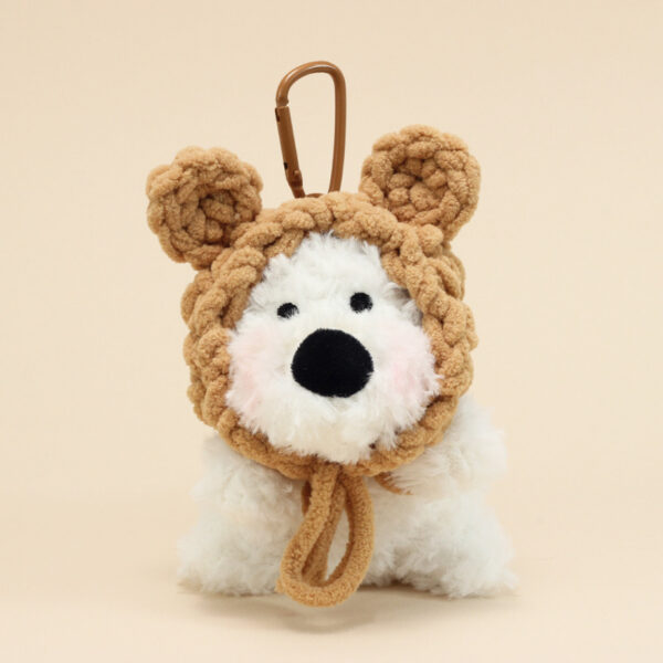 handmade cute west highland white terrier bag charm / scrappy puppy plush doll keychain