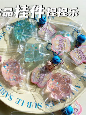 Crystal Booger Double-Color Turtle Squishy Keychain Stress Relief Toy