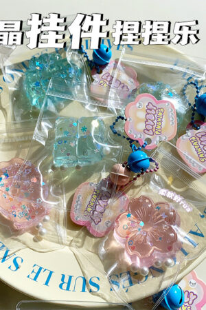 Crystal Booger Double-Color Turtle Squishy Keychain Stress Relief Toy