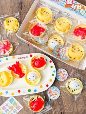 24-Piece Snack Toy Pendant Squishies Set in Color Box – Stress-Relief Essential