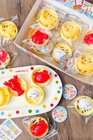 24-Piece Snack Toy Pendant Squishies Set in Color Box – Stress-Relief Essential