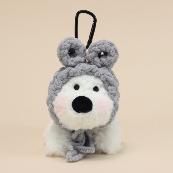 handmade cute west highland white terrier bag charm / scrappy puppy plush doll keychain