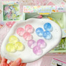 24 piece snack toy pendant squishies set in color box – stress relief essential
