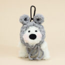 handmade cute west highland white terrier bag charm / scrappy puppy plush doll keychain