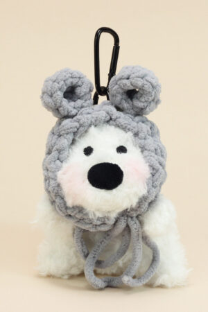 Handmade Cute West Highland White Terrier Bag Charm / Scrappy Puppy Plush Doll Keychain