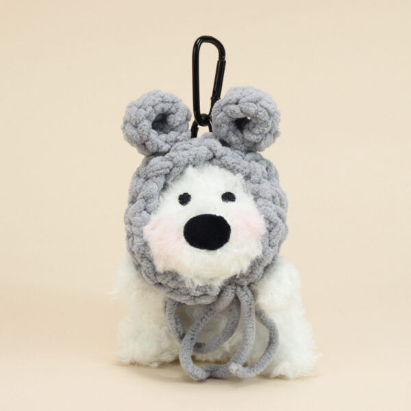 handmade cute west highland white terrier bag charm / scrappy puppy plush doll keychain