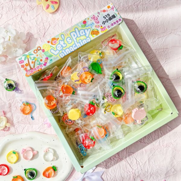 24 piece snack toy pendant squishies set in color box – stress relief essential