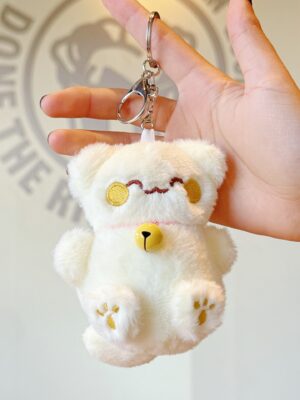 Cute Lucky Cat Pendant: Plush Toy Doll with Bell, Bag Charm & Keychain