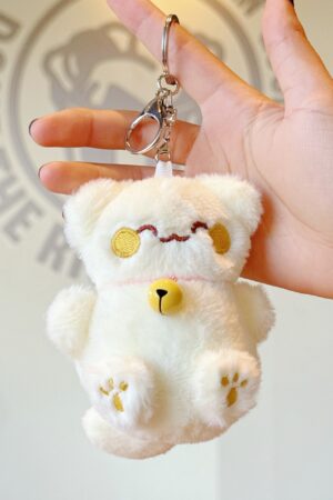 Cute Lucky Cat Pendant: Plush Toy Doll with Bell, Bag Charm & Keychain
