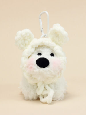 Handmade Cute West Highland White Terrier Bag Charm / Scrappy Puppy Plush Doll Keychain