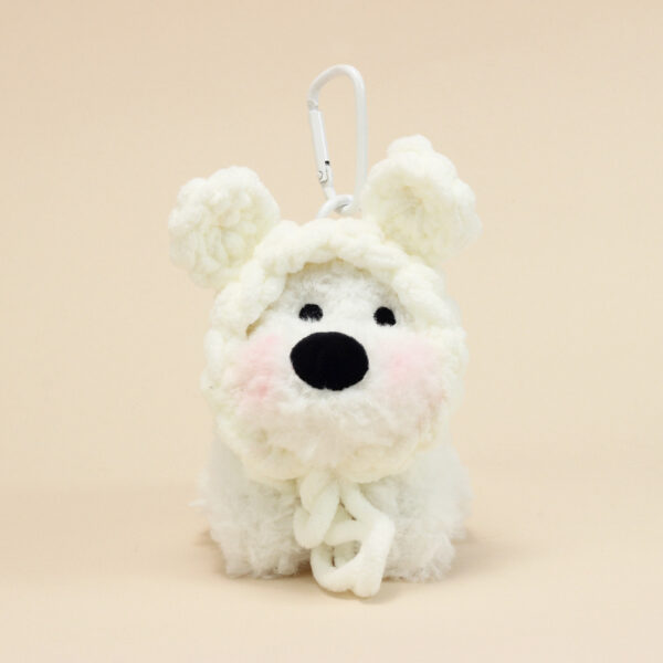 handmade cute west highland white terrier bag charm / scrappy puppy plush doll keychain