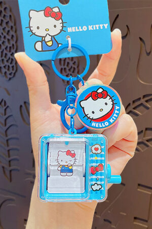 Authentic Sanrio Cartoon Beaded Bracelet Keychain, Creative Kuromi Car & Bag Key Chain Doll Pendant