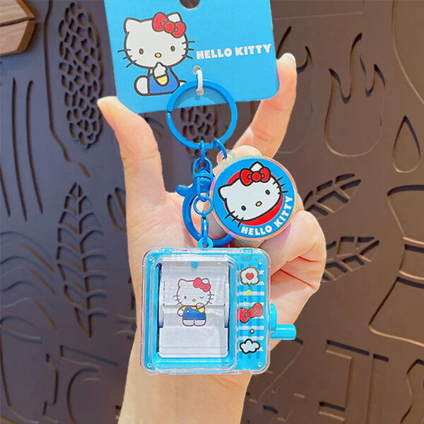 authentic sanrio cartoon beaded bracelet keychain, creative kuromi car & bag key chain doll pendant