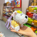 scraggly dog plush cartoon bag charm & keychain