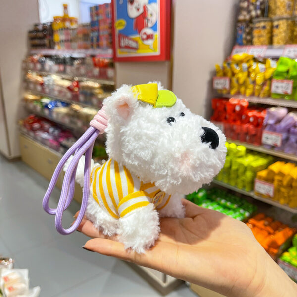 scraggly dog plush cartoon bag charm & keychain
