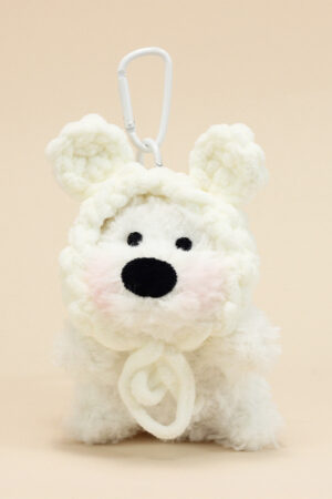 Handmade Cute West Highland White Terrier Bag Charm / Scrappy Puppy Plush Doll Keychain
