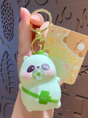Cartoon bubble-blowing stress-relief keychain backpack pendant couple car keychain