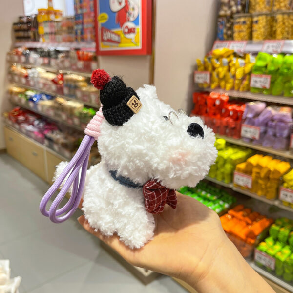 scraggly dog plush cartoon bag charm & keychain