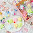 24 piece snack toy pendant squishies set in color box – stress relief essential