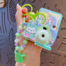 authentic sanrio cartoon beaded bracelet keychain, creative kuromi car & bag key chain doll pendant